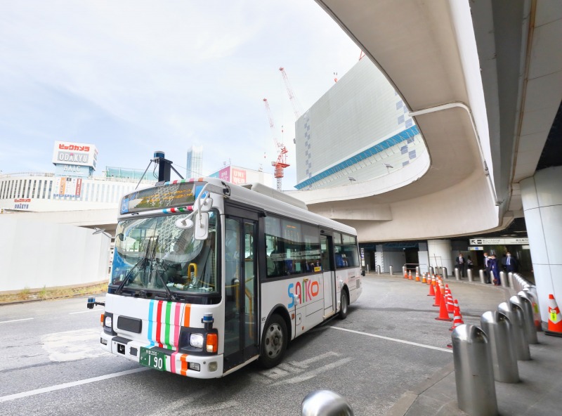 埼玉工業大学開発の中型自動運転バス